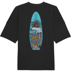 Organic Oversize Shirt Surf Streetwear Massafari Farbe Schwarz