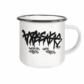 Massafari - Emaille Tasse (Black)