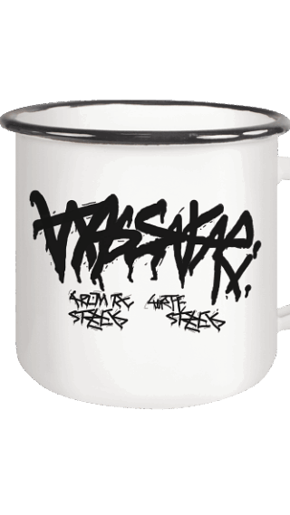 Massafari Gratify  - Emaille Tasse (Black)